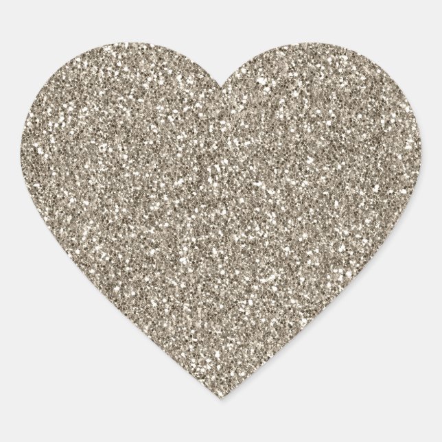 Chic Gold Glitzy Glam Sparkle Glitzer Herz-Aufkleber (Vorderseite)