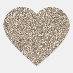 Chic Gold Glitzy Glam Sparkle Glitzer Herz-Aufkleber