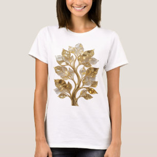 Chic Gold GOLDEN TREE künstlerisches Motiv T-Shirt