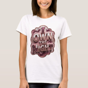 Chic Gold I BESITZE DIE NACHT Künstlerisches Motiv T-Shirt