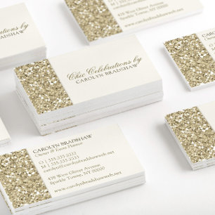 Chic Gold Imitate Glitzer Beruflich Visitenkarte