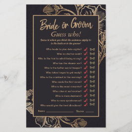 Chic Gold Imitate Metal Rose Brautparty Game