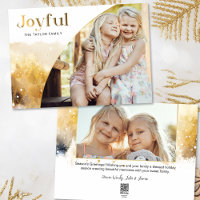 Chic Gold Joyful Script mit kurvem Foto