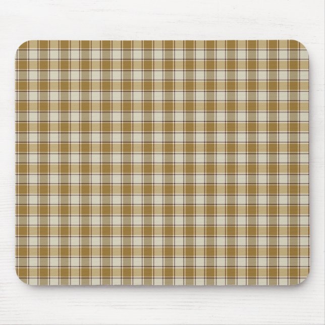 Chic Gold Kariert Stripes Mousepad (Vorne)