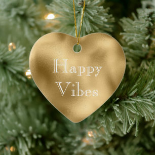 Chic Gold Keramik Ornament