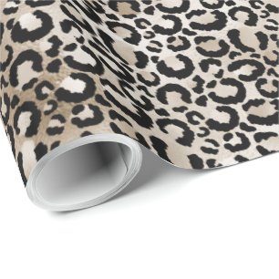 Chic Gold Leopard Print Geschenkpapier