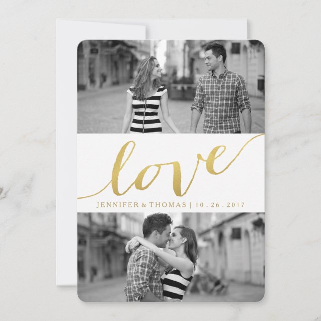 CHIC GOLD LIEBE | Datum freihalten Save The Date (Vorderseite)