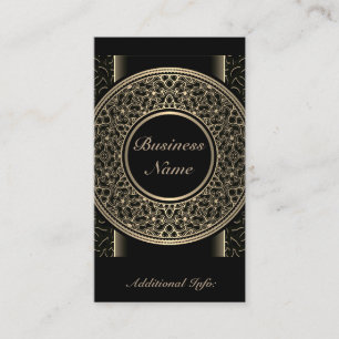 Chic Gold Medallion Business Card 2 Visitenkarte