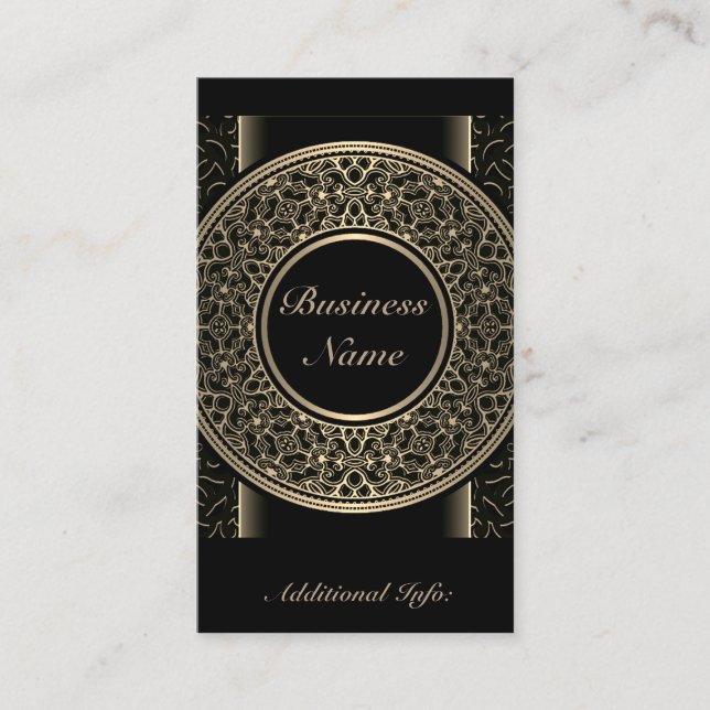 Chic Gold Medallion Business Card 2 Visitenkarte (Vorderseite)