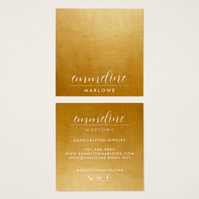 Chic Gold Moderner Minimalistischer Earring-Schmuc (Vorne & Hinten)