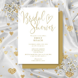 Chic Gold Modernes, elegantes Script-Brautparty Einladung