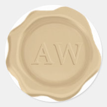 Chic Gold Monogram Wedding Wax Siegel