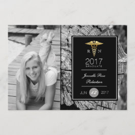 Chic Gold Nursing Graduation Party | Ankündigung