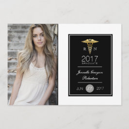 Chic Gold Nursing Graduation Party | Ankündigung