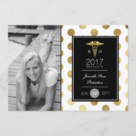Chic Gold Nursing Graduation Party | Ankündigung