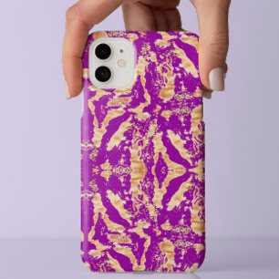 Chic Gold on purple Marble Stylish aesthetic Case-Mate iPhone Hülle