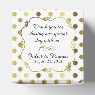 Chic Gold Polka Dot Custom Wedding Gefallen Gesche Geschenkschachtel