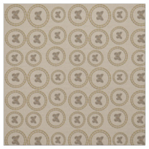 Chic Gold Rings Butterfly Muster Linen Stoff
