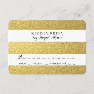 CHIC GOLD RSVP CARDS KARTE