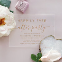 Chic Gold Script Hochzeit nach dem Party