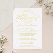 Chic Gold Script Wedding Real