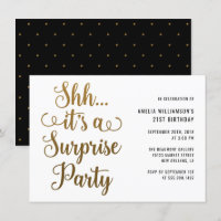 Chic Gold Shh... Es ist eine überraschende Party-T