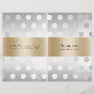 Chic Gold & Silver Beauty Salon Wellness-Center Bi