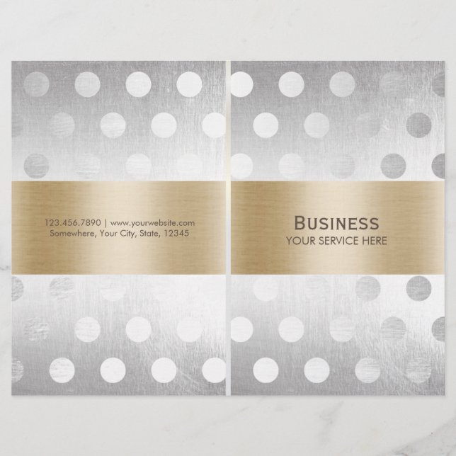 Chic Gold & Silver Beauty Salon Wellness-Center Bi (Vorderseite)