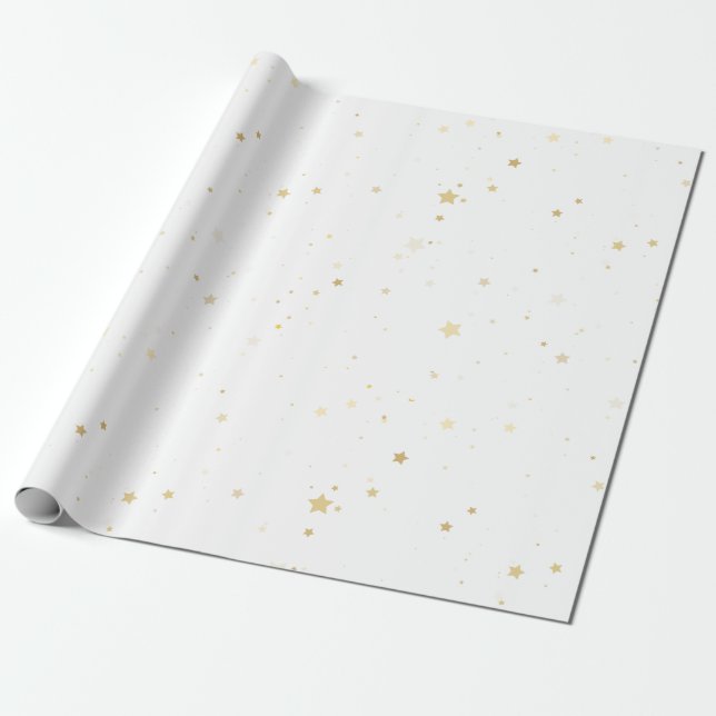 Chic Gold Sparkle Confetti Wrapping Paper Geschenkpapier (Ungerollt)