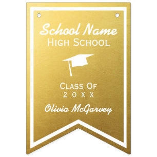 Chic Gold Trendy Abschluss Class of 20XX Jagd Wimpelkette