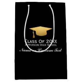 Chic Gold Trendy Graduation Party Class of 2017 Mittlere Geschenktüte