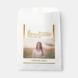 Chic Gold Trendy Graduation Party Class of 20XX Geschenktütchen