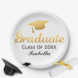 Chic Gold Trendy Graduation Party Class of 20XX Pappteller