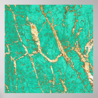 Chic Gold Turquoise Marmormuster