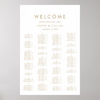 Chic Gold Typografie Alphabetisches Seekarte