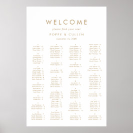Chic Gold Typografie Alphabetisches Seekarte Poster
