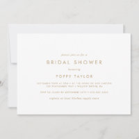 Chic Gold Typografy Horizontal Brautparty