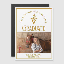 Chic Gold Veterinary School Foto Graduate Magnet
