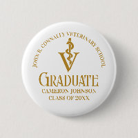 Chic Gold Veterinary School Graduate Personalisier
