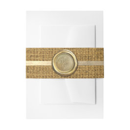 Chic Gold Vintage Initials Custom Wedding Bevorzug Einladungsbanderole