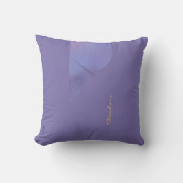 Chic Gold Violet Abstraktes Blumenmuster Kissen