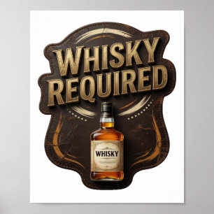 Chic Gold WHISKY ERFORDERLICH v2 Poster