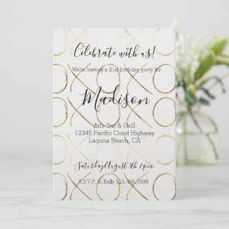 Chic Gold XOX Einladung