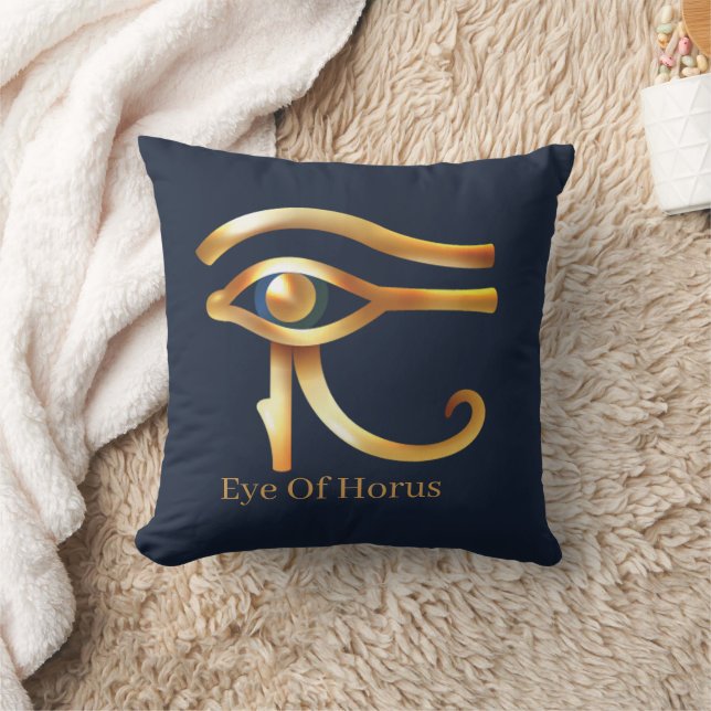 Chic Golden Eye of Horus , ägyptische Hieroglyphen Kissen (Decke)