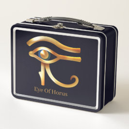 Chic Golden Eye of Horus , ägyptische Hieroglyphen Metall Brotdose