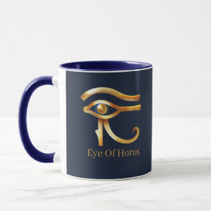 Chic Golden Eye of Horus , ägyptische Hieroglyphen Tasse