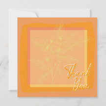 Chic Golden Orange Floral Orange Text