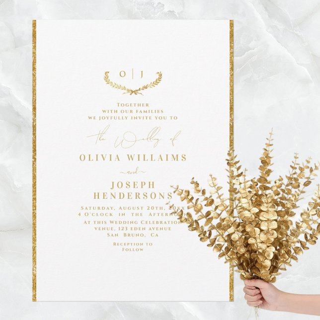 CHIC GOLDEN WEDD GOLD FOIL LUXE EINLADUNG (Von Creator hochgeladen)