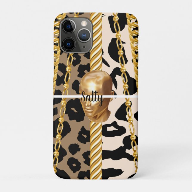 Chic Golden Wild Luxuriöse stilvolle Girly Bday Case-Mate iPhone Hülle (Rückseite)