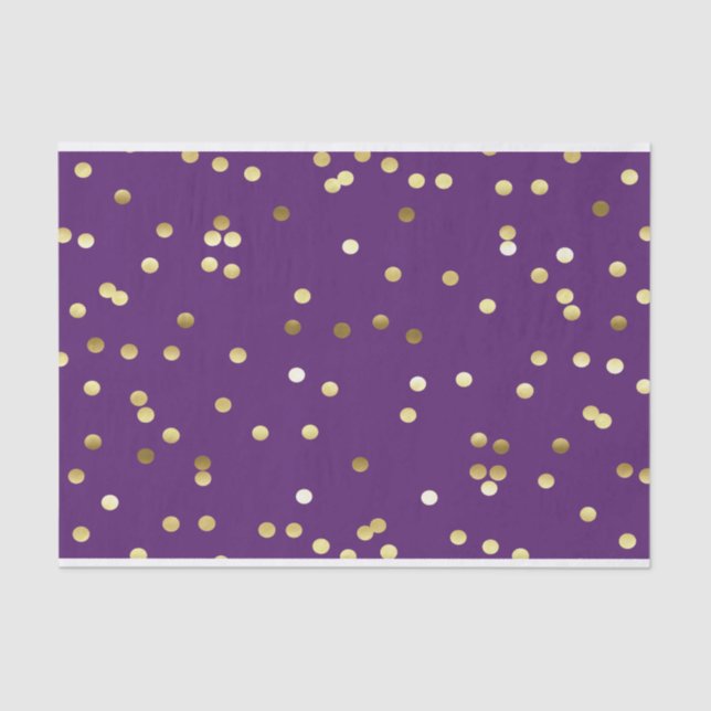 Chic-GoldfolieConfetti lila Seidenpapier (Vorderseite)